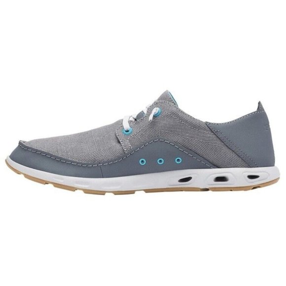 Columbia Mens Bahama Vent Loco Relax PFG Fishing Grey Canvas Boat Shoes Size 8 - Picture 1 of 7